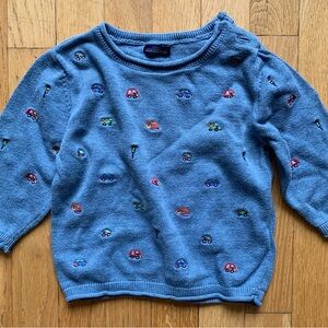 Cute Next Pullover with little car applications 9-12 months